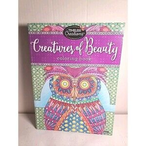 NEW Timeless Creations Creatures of Beauty Animals 64 Page Adult Coloring Book